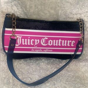 JUICY COUTURE Purse Fashionista Shoulder Bag - Black & Pink